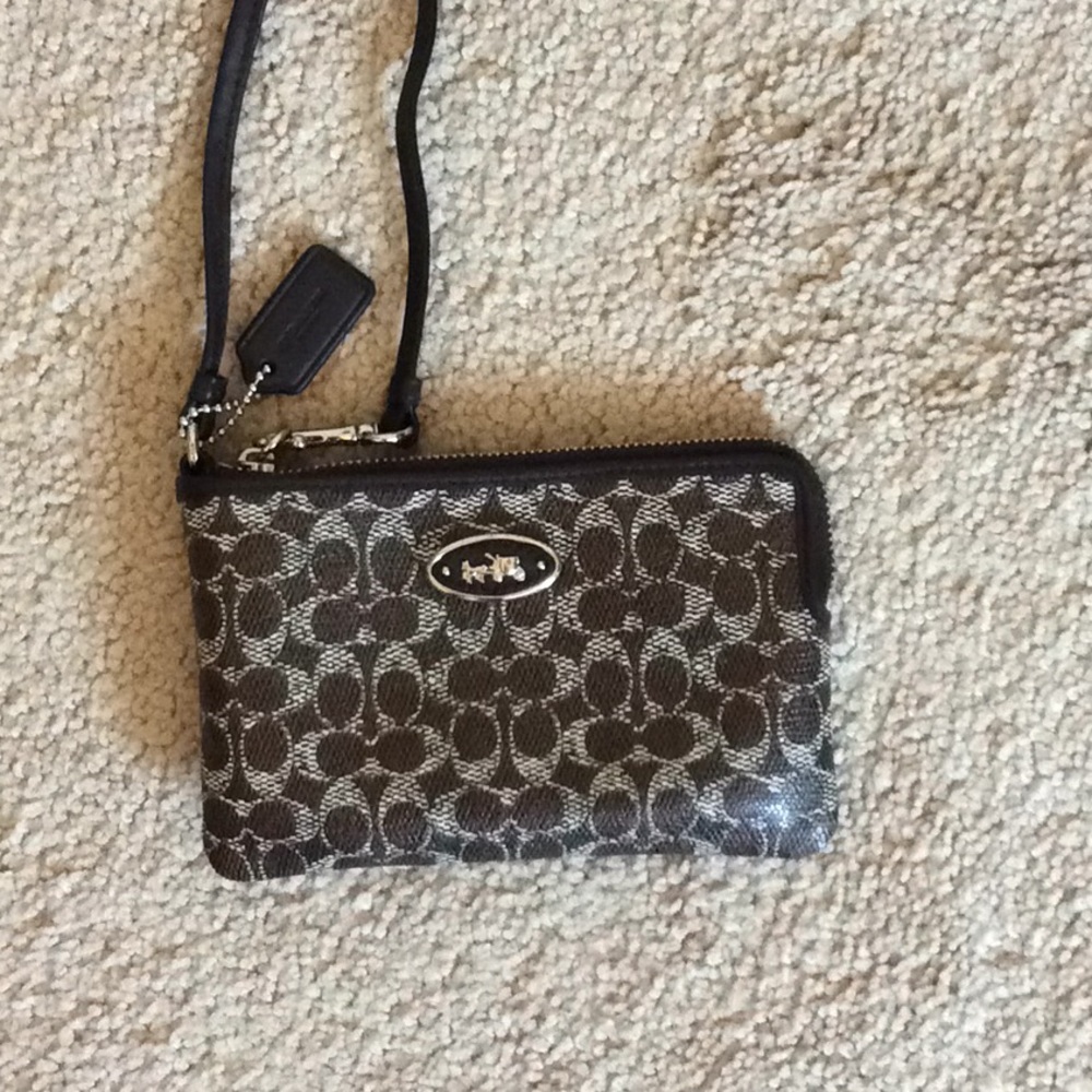 Coach signature wristlet